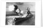 U.S.S. Missouri Firing its Guns by Anonymous