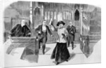 Cartoon of Suffragette in House of Commons by Anonymous