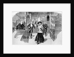 Cartoon of Suffragette in House of Commons by Anonymous