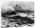 Oil Rig in Stormy Sea by Anonymous