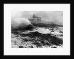 Oil Rig in Stormy Sea by Anonymous