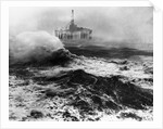 Oil Rig in Stormy Sea by Anonymous