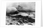 Oil Rig in Stormy Sea by Anonymous