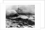 Oil Rig in Stormy Sea by Anonymous