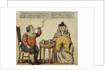 A Husband and Wife Spend an Evening at Home Intaglio Print by Anonymous