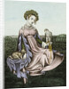 Engraving of Noblewoman With Falcon and Dog by Anonymous