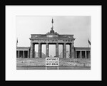 Brandenburg Gate, Berlin, 1966 by Anonymous