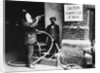Construction Workers Spraying Cement on Roof with Concrete Gun by Anonymous