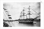Cadets Man Yards of HMS Worcester by Anonymous