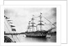 Cadets Man Yards of HMS Worcester by Anonymous