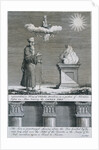 18th-Century Engraving of Sculpture on an Ancient Mausoleum at Persepolis by Anonymous