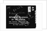 British Mail Censored During World War II by Anonymous