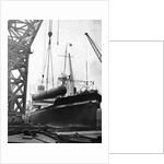Crane Lifting Oil Refinery Tower from Cargo Ship by Anonymous