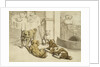 Morning Engraving of Pets Assembled Beside a Breakfast Table by Anonymous