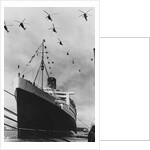 Helicopters Fly Over the Queen Mary by Anonymous