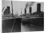 The Berengaria Sails Past the Olympic by Anonymous