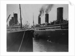 The Berengaria Sails Past the Olympic by Anonymous