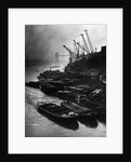 Barges Moored at Hays Wharf by Anonymous