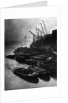 Barges Moored at Hays Wharf by Anonymous