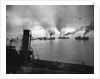 Coastal Naval Convoy at British Port, 1942 by Anonymous