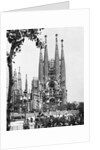 The Cathedral Of The Sagrada Familia In Barcelona, 1939. by Anonymous