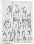Three Osage Warriors by George Catlin