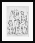 Three Osage Warriors by George Catlin