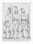 Three Osage Warriors by George Catlin