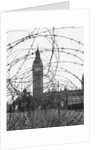 Big Ben Through Barbed Wire, ca. 1940 by Anonymous