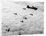 Flying Fortresses in Flight Over Germany by Anonymous