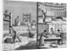 Engraving of the Process of Paper Making by Hand