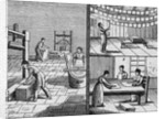 Engraving of the Process of Paper Making by Hand