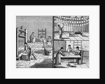 Engraving of the Process of Paper Making by Hand