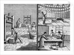 Engraving of the Process of Paper Making by Hand