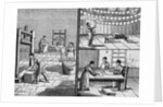 Engraving of the Process of Paper Making by Hand