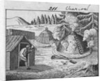 Engraving of a Charcoal Burner at Work by Anonymous