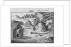 Engraving of a Charcoal Burner at Work by Anonymous
