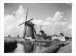 Canalside Windmills by Anonymous