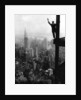 Man Waving from Empire State Building Construction Site by Anonymous