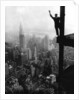 Man Waving from Empire State Building Construction Site by Anonymous