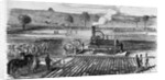 Illustration of Steam Engine Ploughing a Field at Grimsthorpe by Anonymous