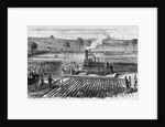 Illustration of Steam Engine Ploughing a Field at Grimsthorpe by Anonymous