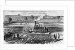 Illustration of Steam Engine Ploughing a Field at Grimsthorpe by Anonymous