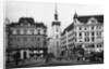 Clock Tower and City Buildings by Anonymous