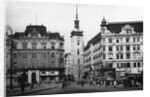 Clock Tower and City Buildings by Anonymous