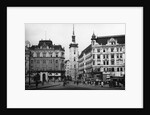 Clock Tower and City Buildings by Anonymous