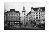 Clock Tower and City Buildings by Anonymous