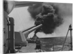 Battleship Makes Smoke Screen by Anonymous