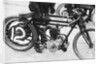 Motorcyclist Holding Rudge Motorcycle by Anonymous