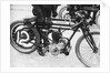 Motorcyclist Holding Rudge Motorcycle by Anonymous